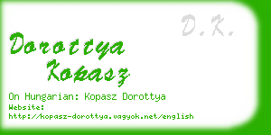 dorottya kopasz business card